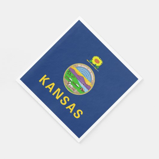 Serviette En Papier Drapeau de l'État du Kansas (Coin)