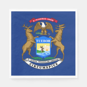 Serviette En Papier Drapeau de l'État du Michigan