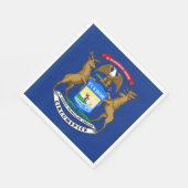 Serviette En Papier Drapeau de l'État du Michigan (Coin)