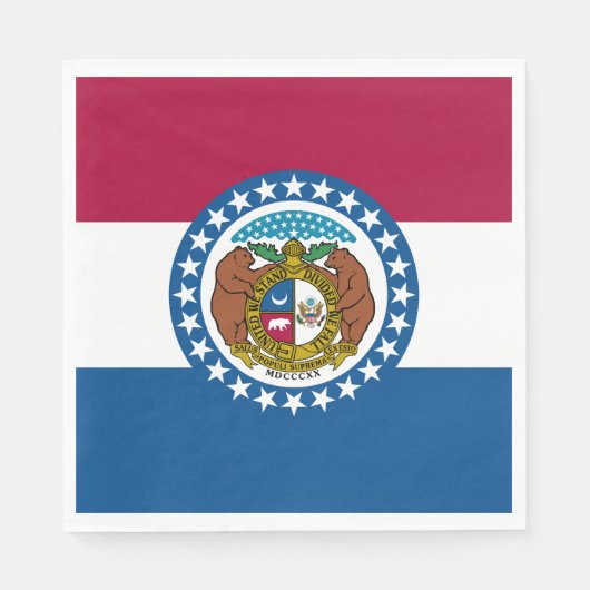 Serviette En Papier Drapeau de l'État du Missouri (Devant)