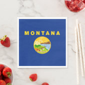 Serviette En Papier Drapeau de l'État du Montana (En situation)