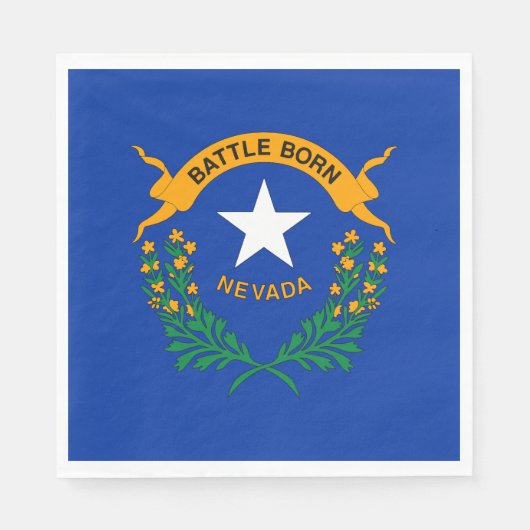 Serviette En Papier Drapeau de l'État du Nevada (Devant)