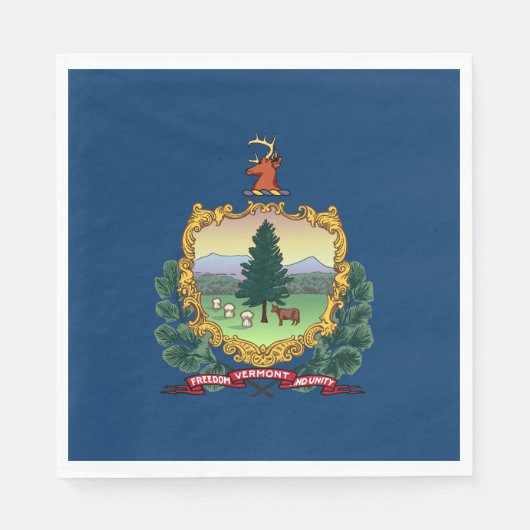 Serviette En Papier Drapeau de l'État du Vermont (Devant)