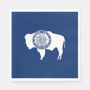 Serviette En Papier Drapeau de l'État du Wyoming