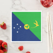 Serviette En Papier Drapeau de l'île Christmas (En situation)