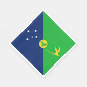 Serviette En Papier Drapeau de l'île Christmas (Coin)