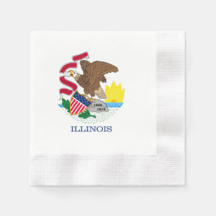Serviette En Papier Drapeau de l'Illinois