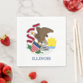 Serviette En Papier Drapeau de l'Illinois (En situation)