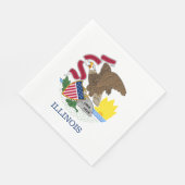 Serviette En Papier Drapeau de l'Illinois (Coin)