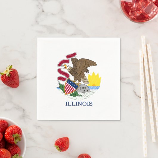Serviette En Papier Drapeau de l'Illinois (En situation)