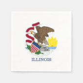 Serviette En Papier Drapeau de l'Illinois (Devant)