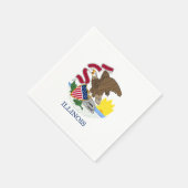 Serviette En Papier Drapeau de l'Illinois (Coin)
