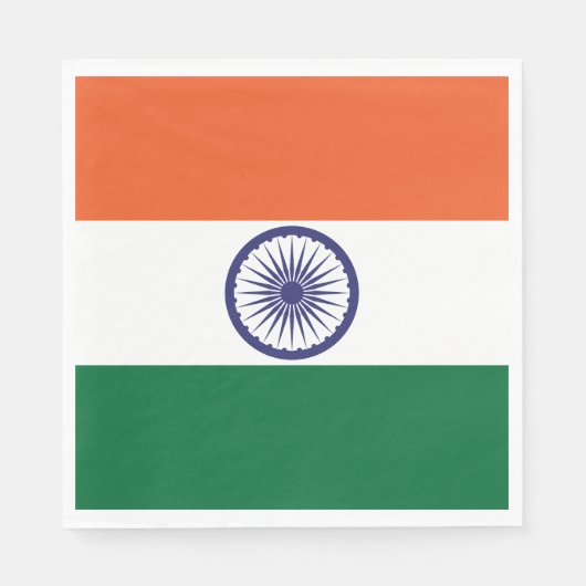 Serviette En Papier Drapeau de l'Inde (Devant)
