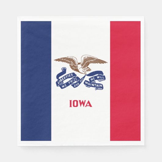 Serviette En Papier Drapeau de l'Iowa (Devant)