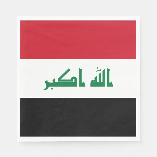 Serviette En Papier Drapeau de l'Irak (Devant)