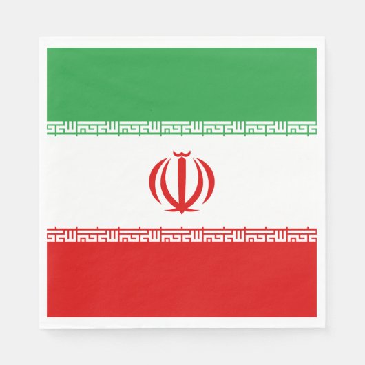 Serviette En Papier Drapeau de l'Iran (Devant)