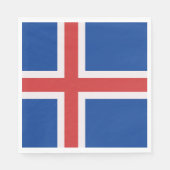 Serviette En Papier Drapeau de l'Islande (Devant)