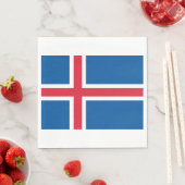 Serviette En Papier Drapeau de l'Islande (En situation)
