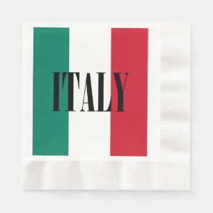 Serviette En Papier Drapeau de l'Italie Italie IL italienne Tricolore