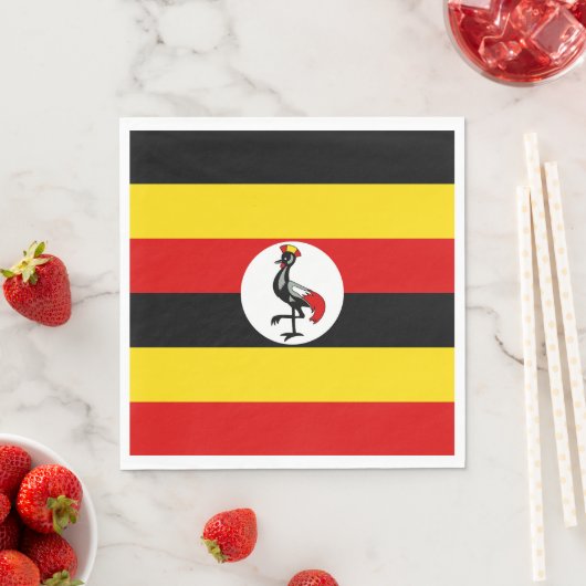 Serviette En Papier Drapeau de l'Ouganda (En situation)
