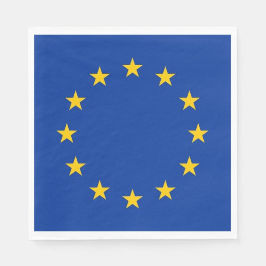 Serviette En Papier Drapeau de l'Union européenne (Devant)