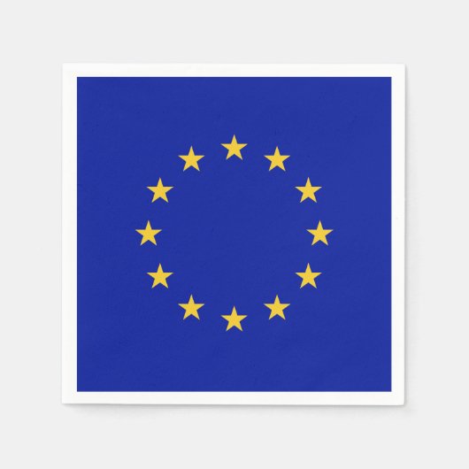 Serviette En Papier Drapeau de l'Union européenne (Devant)