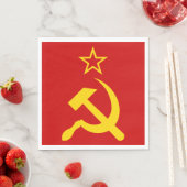 Serviette En Papier Drapeau de l'URSS - Drapeau de l'Union soviétique (En situation)