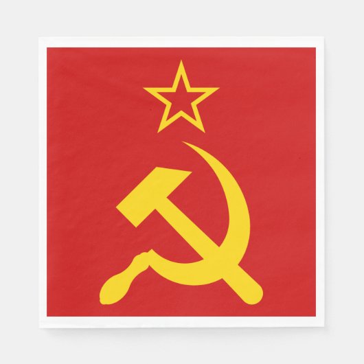 Serviette En Papier Drapeau de l'URSS - Drapeau de l'Union soviétique (Devant)