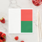 Serviette En Papier Drapeau de Madagascar (En situation)