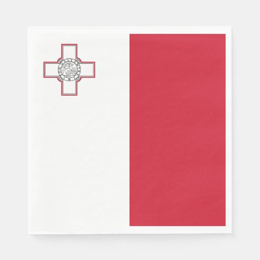 Serviette En Papier Drapeau de Malte (Devant)