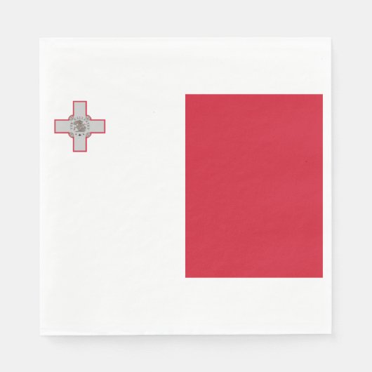 Serviette En Papier Drapeau de Malte (Devant)