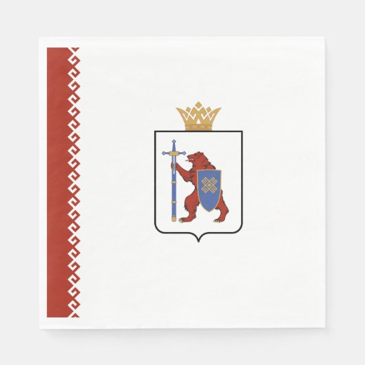 Serviette En Papier Drapeau de Mari El (Devant)