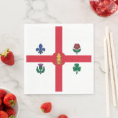 Serviette En Papier Drapeau de Montréal (Québec, Canada) (En situation)
