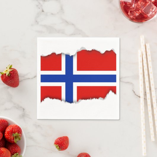 Serviette En Papier Drapeau de Norway (En situation)