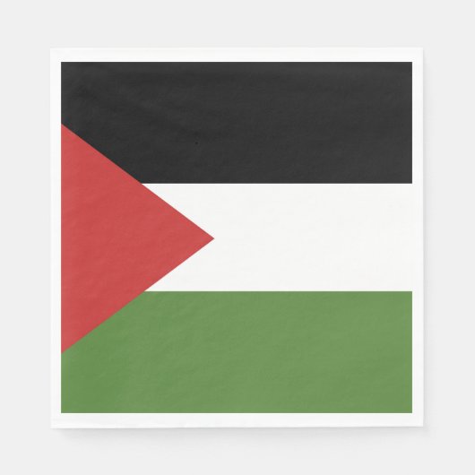 Serviette En Papier Drapeau de Palestine (Devant)