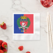 Serviette En Papier Drapeau de Paris, France Napkins (En situation)