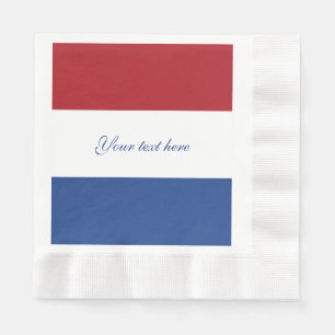 Serviette En Papier Drapeau de Pays-Bas patriotique