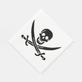 Serviette En Papier Drapeau de pirate Crâne croisé épées (Coin)