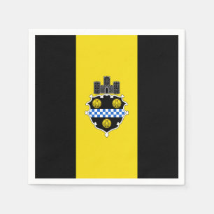 Serviette En Papier Drapeau de Pittsburgh, Pennsylvanie Papier Napkins