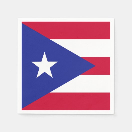 Serviette En Papier Drapeau de Porto Rico (Devant)