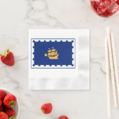 Serviette En Papier Drapeau de Québec (En situation)