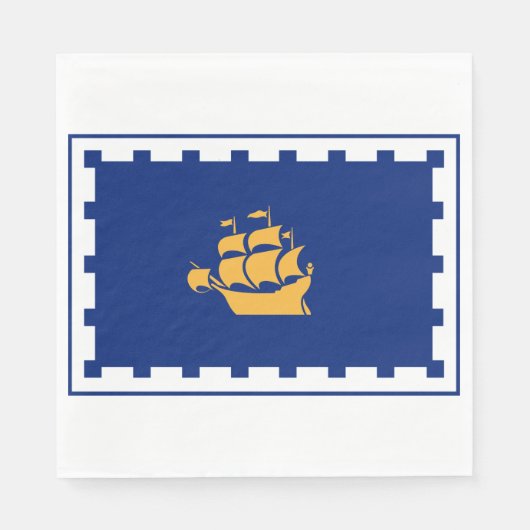 Serviette En Papier Drapeau de Québec (Québec, Canada) (Devant)