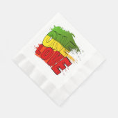 Serviette En Papier Drapeau de reggae, One Love, Rasta (Coin)