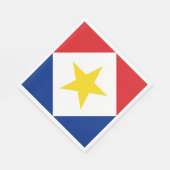 Serviette En Papier Drapeau de Saba (Coin)
