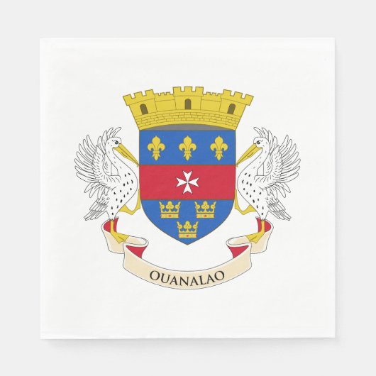Serviette En Papier Drapeau de Saint-Barthélemy (Devant)