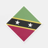 Serviette En Papier Drapeau de Saint-Kitts-et-Nevis (Coin)