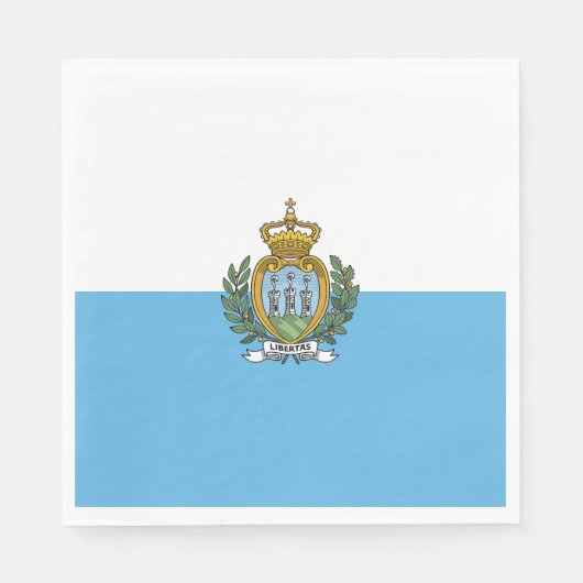 Serviette En Papier Drapeau de Saint-Marin (Devant)
