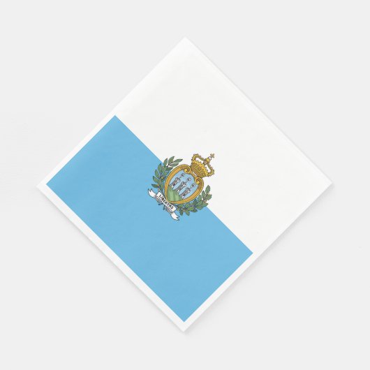 Serviette En Papier Drapeau de Saint-Marin (Coin)