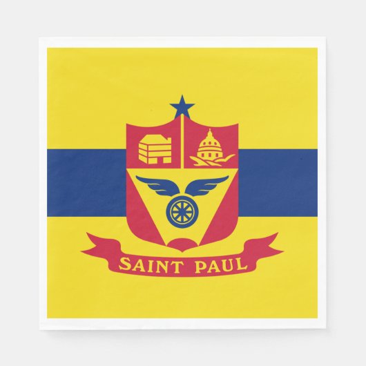 Serviette En Papier Drapeau de Saint Paul (Minnesota) (Devant)