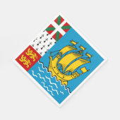 Serviette En Papier Drapeau de Saint-Pierre-et-Miquelon (Coin)